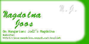 magdolna joos business card